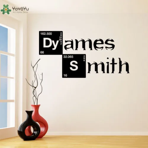 

YOYOYU Wall Decal Vinyl Art Decoration Custom Personalized Text Breaking Bad Style Name Die Cut DIY Removeable Mural YO404