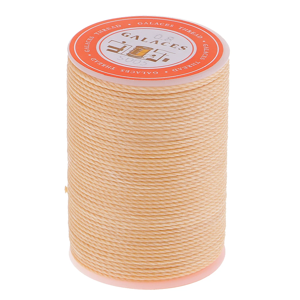 5 Rolls 55M 0.8mm Durable Round Waxed Thread Wax String Leather Sewing Stitching Jewelry Craft
