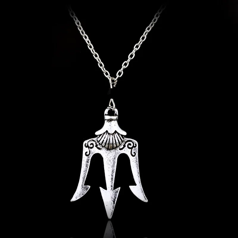 

Popular Movie Percy Jackson Lightning Thief Necklace Poseidon Trident Greek God Sea Mount Olympus Pendant Fashion Accessories