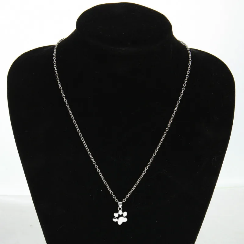 

Fashion Cute Pets Dogs Footprints Paw Chain Pendant Necklaces & Pendants Jewelry for Women Sweater necklace