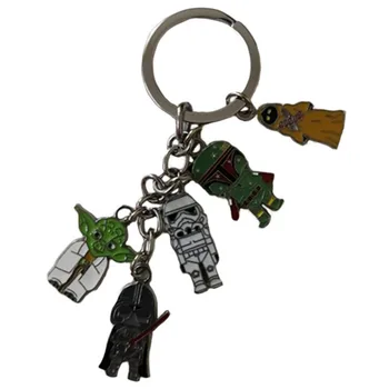 

2018 Darth Vader Imperial Stormtrooper Yoda Character Keyring High Quality Mental KeyChain For Gift