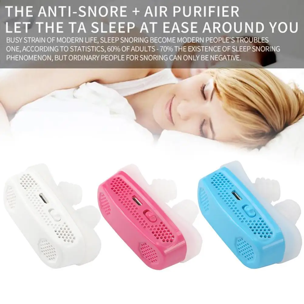 

Electric Mini Snoring Nose Stopping Breathing Apparatus Guard Update Silicone Anti Snore Aid Relieve Reduce Snoring Device