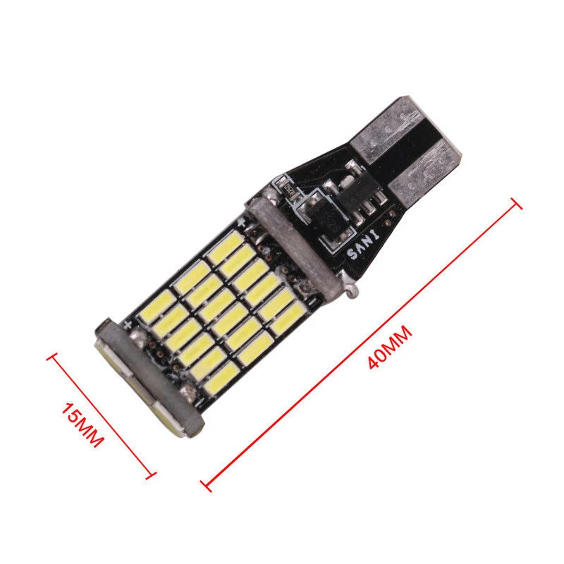 45*4014SMD LED Backup LED Light Bulbs Reverse Lamp DC 12-24V 6000K 10pcs T15 W 1200LM CANBUS Durable Practical