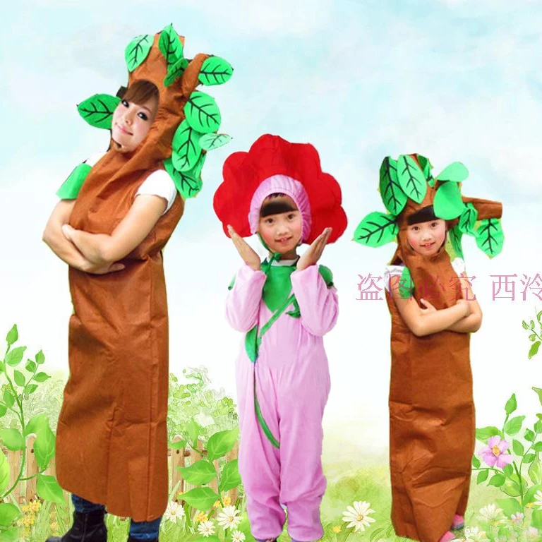 Children's Halloween Party Costume - Cartoon Fruit & Vegetable Cosplay Outfit for Boys & Girls - Pumpkin, Banana, Tree image 5