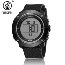 Лидер продаж OHSEN мужские цифровые повседневные мужские деловые часы силиконовый резиновый будильник 50 м водонепроницаемые наручные часы Relojoes Hombre подарки