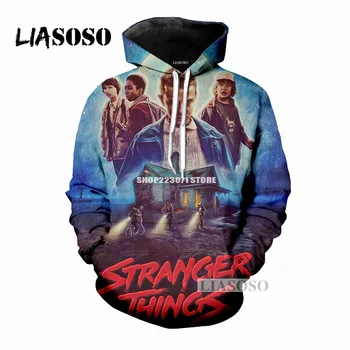 

LIASOSO new hoodie men and women hoodies TV Stranger Things 3D color printing men and women fashion hoodies brand clothing M045