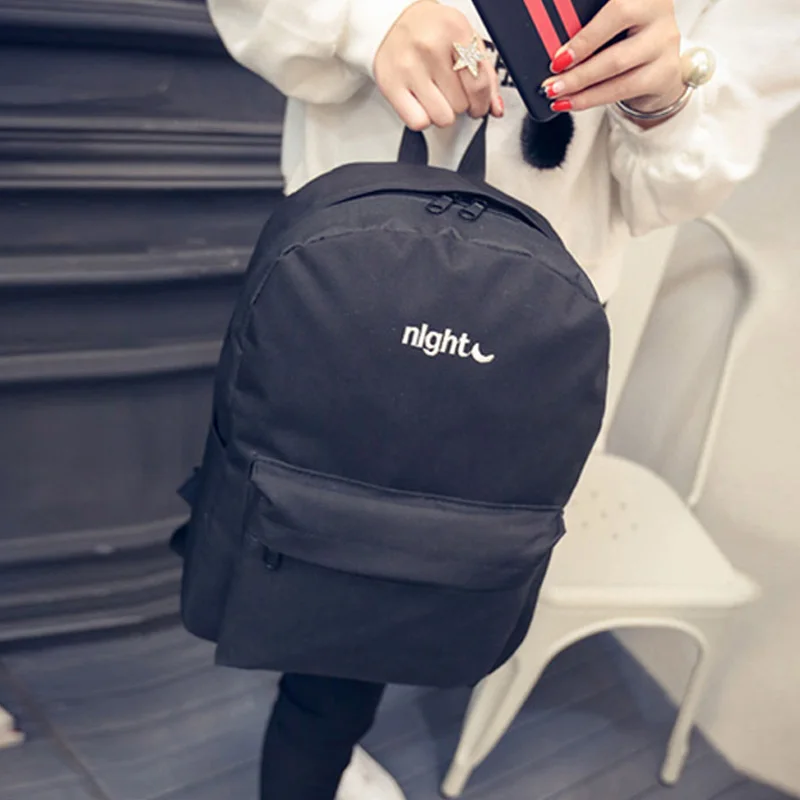 

Women Lady Men Backpack School Bag Waterproof Canvas Zipper Fashion For Travel OH66