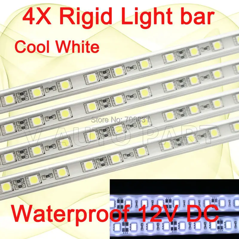 Tkeapl thtmh 4x12 В 30 LED 5050 SMD Алюминий твердая полосы света холодный белый крючок Водонепроницаемый