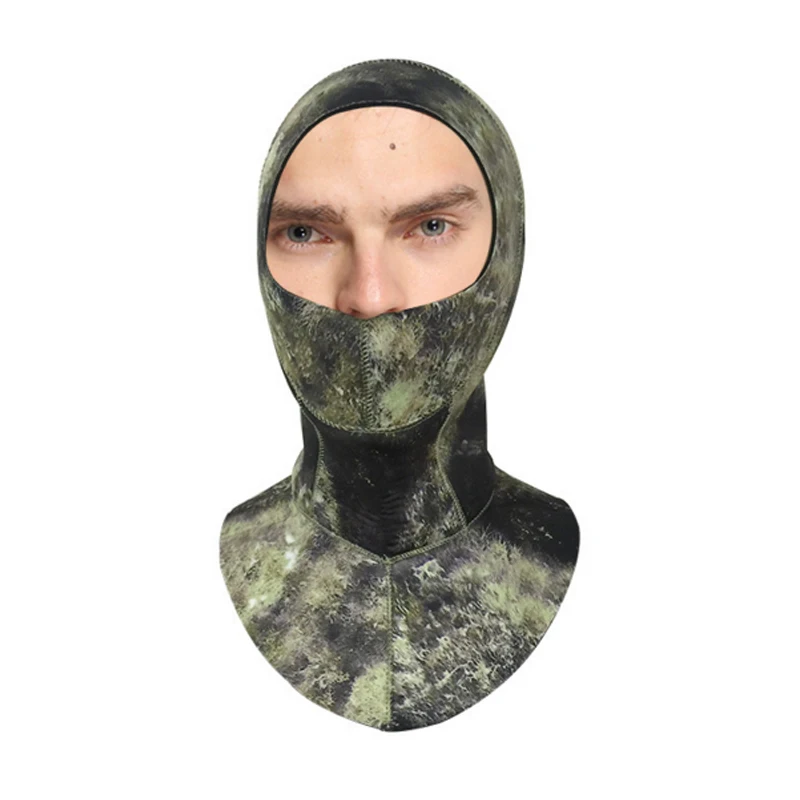 

c272 3mm Camo plus thick Diving suit hood waterproof and warm Neoprene men's diving mask Waterproof mother hat