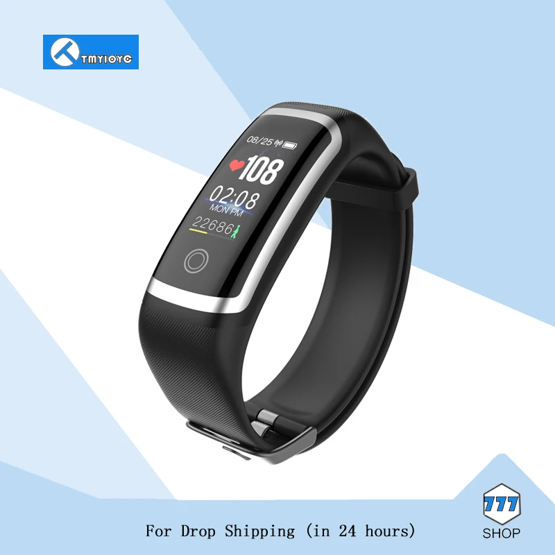 

M4 Fitness Tracker real-time Heart Rate Monitor + blood pressure Smart Bracelet color screen wristband For Android IOS