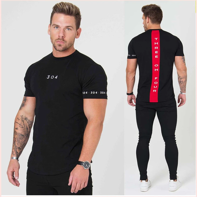 Homme à Manches Courtes Muscle Tee T-shirt Bodybuilding Running Sports Gym Shirts la