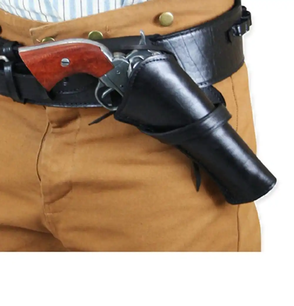 Historical Emporium Men's Double Plain Leather Western Gun Belt and
