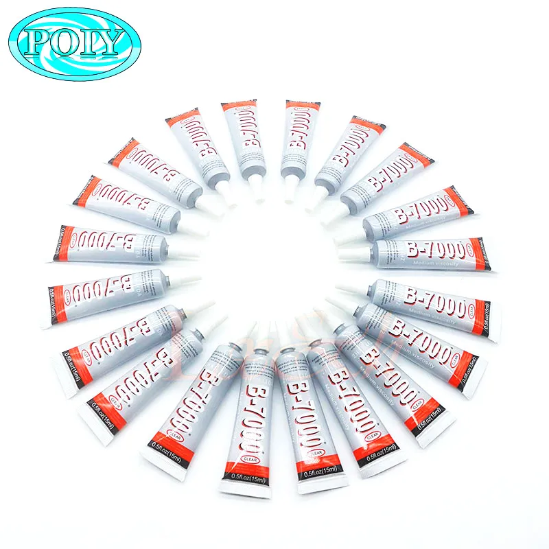 

20PCS Set 15ML Multi purpose adhesive B7000 DIY Tool cellphone samsung iPhone LCD Touch Screen middle Frame housing Glue