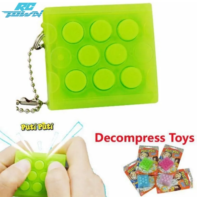 RCtown Bubble Squeeze Wrap Keychain Novelty Toy Stress Relief Pop Toy