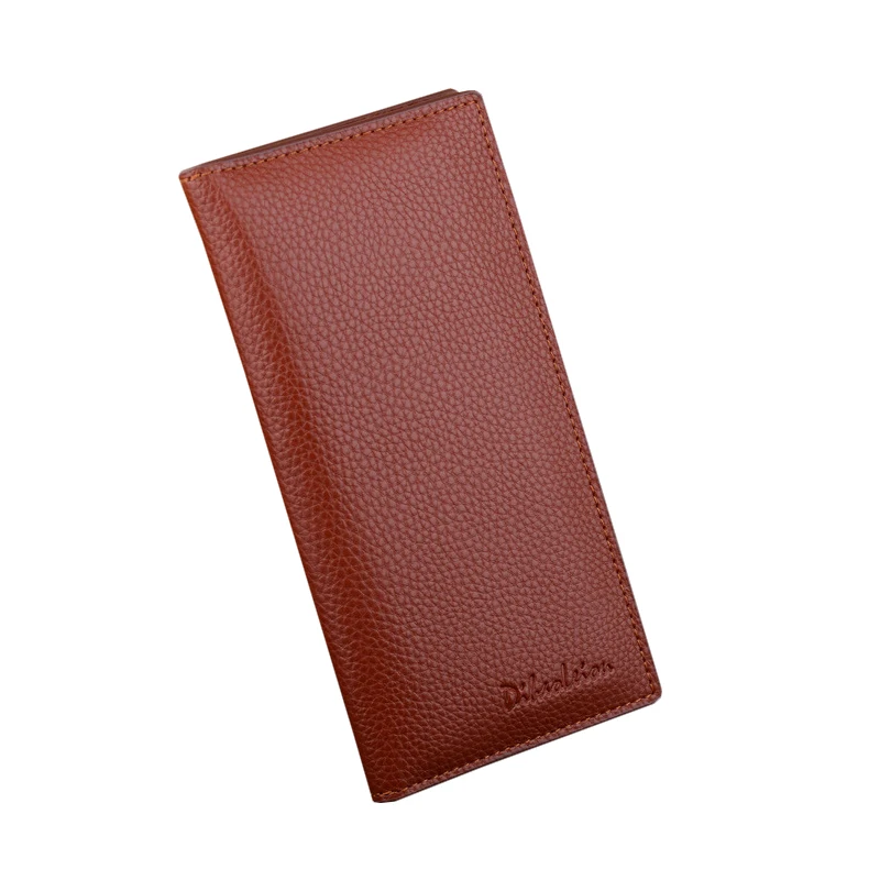 

Hot Sale Fashion Men Leather Clutch Wallets Solid Color Credit Card Holder Male's Slim Soft Long Purse Business Wallet For Men