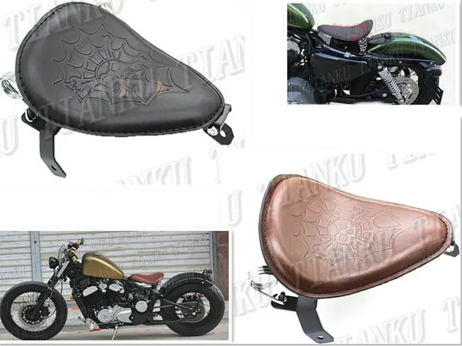 Универсальное кожаное сиденье весеннее + Монтажный кронштейн для Honda Shadow Spirit Sabre