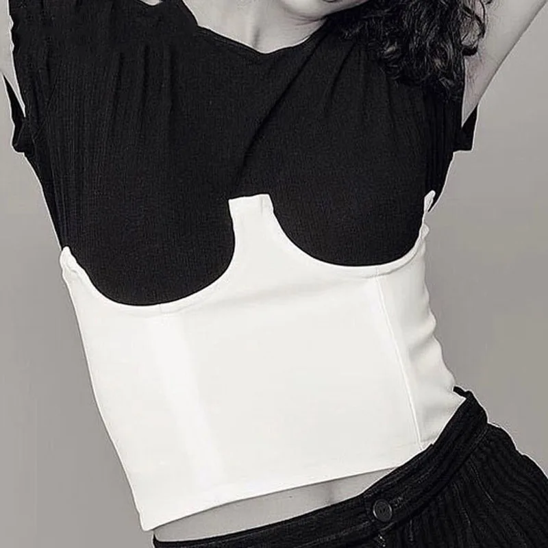 

2019 Summer Niche Design Explosions Concave Drag Chest U-letter Wrapped Chest Female Wild Anti-glare Tube Top