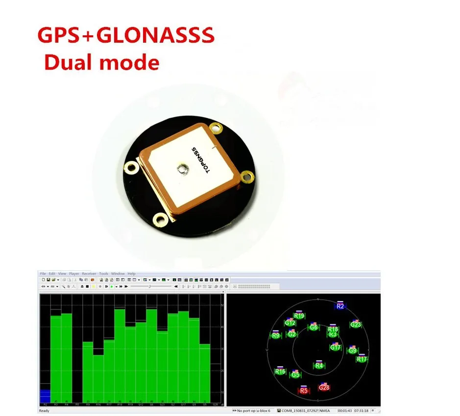 Двухрежимная gps ГЛОНАСС компас геомагнитный HMC5883 chipuav gps ГЛОНАСС модуль M8030-KT GNSS чип дизайн UART 3,3 V-5 V