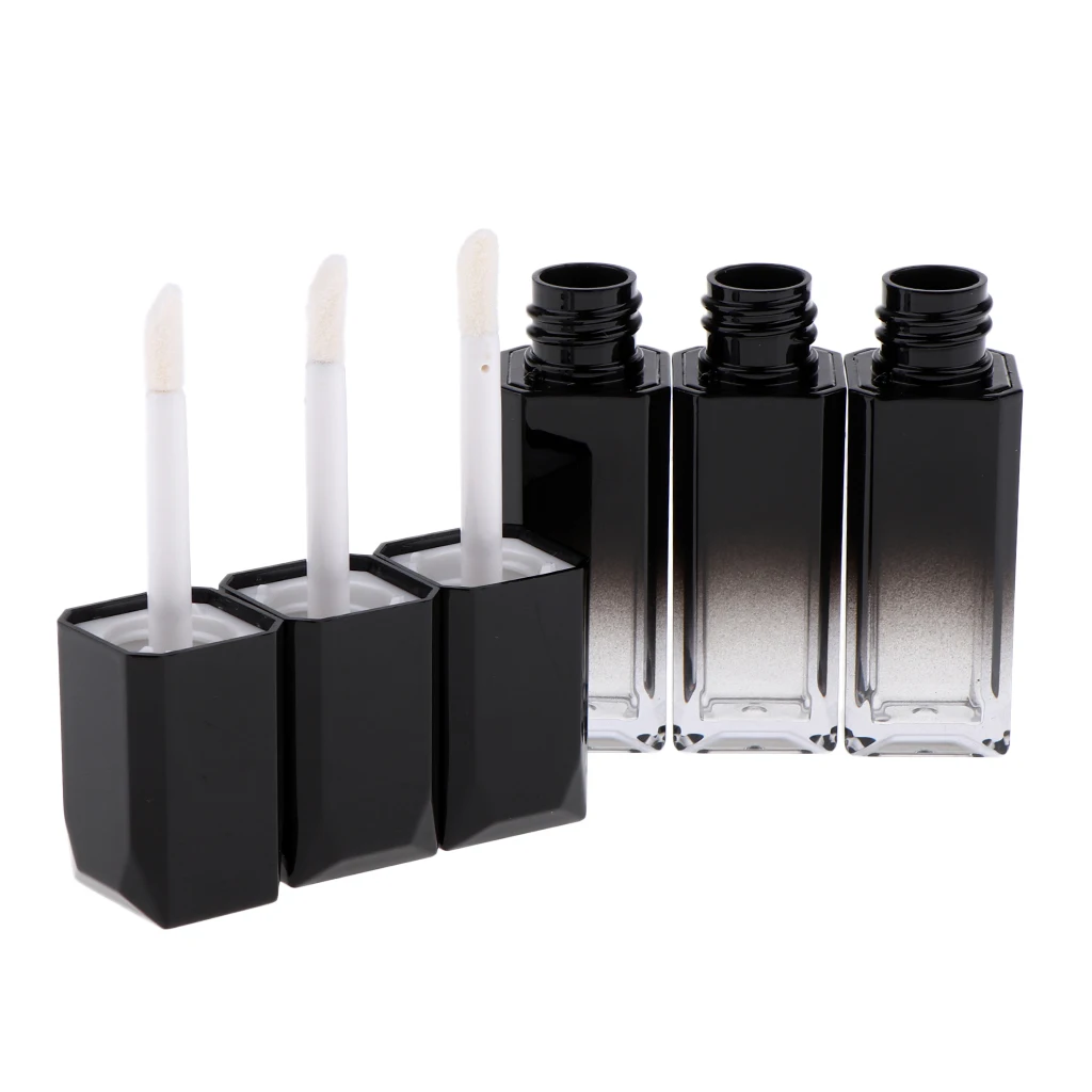 Lot 3pcs Lip Gloss UV Bottle Balm Cosmetic Jar Empty Tube Small Containers With Application Wands