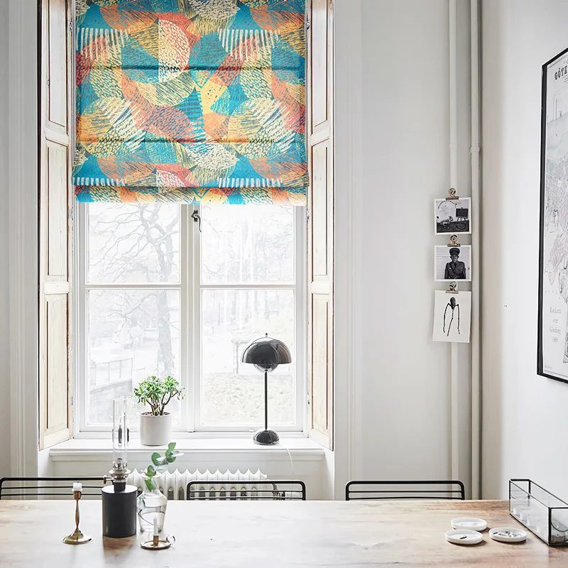 

KARLLEO Modern Cotton/Linen Cloth Blinds Roman Shades RM18