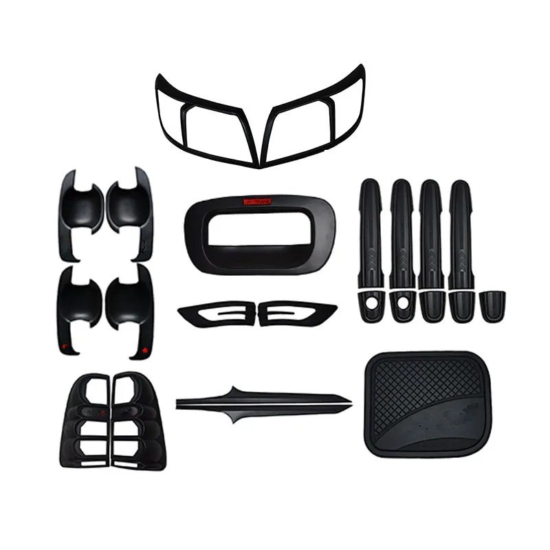

FIT FOR HILUX Vigo body kit cover TRIMS head rear lights cover handle covers 12-14 22PCS/SET FOR VIGO
