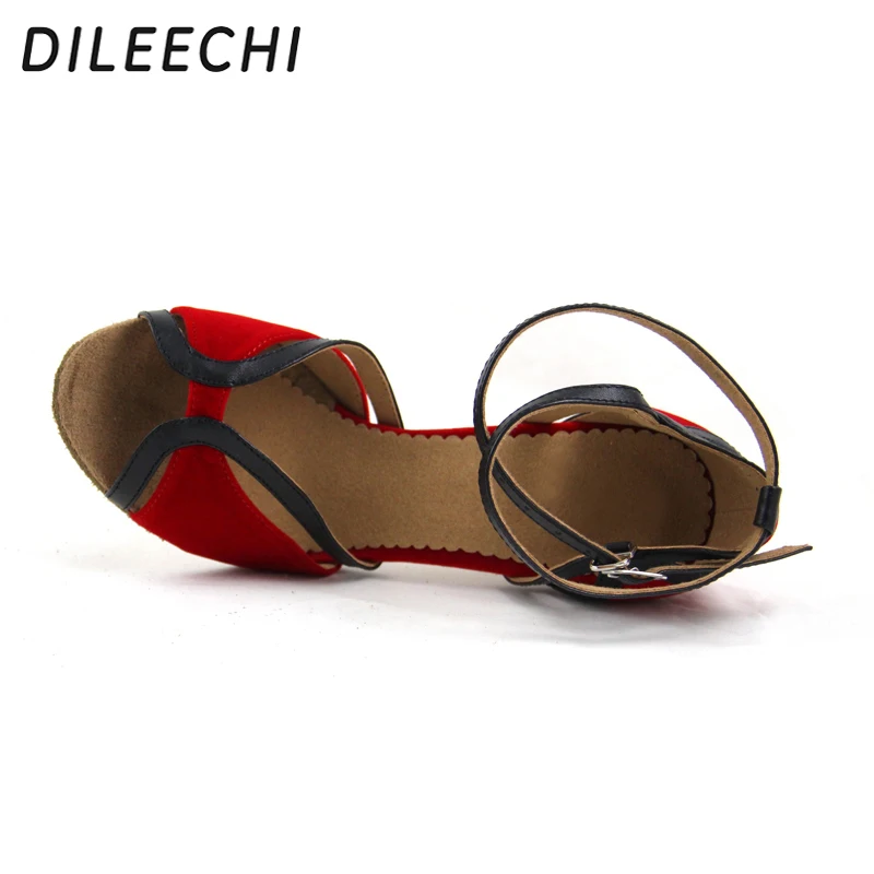 DILEECHI/ ; красные бархатные женские туфли на высоком каблуке 9 см для латинских танцев; Танцевальная обувь на квадратном каблуке для сальсы; вечерние и свадебные туфли