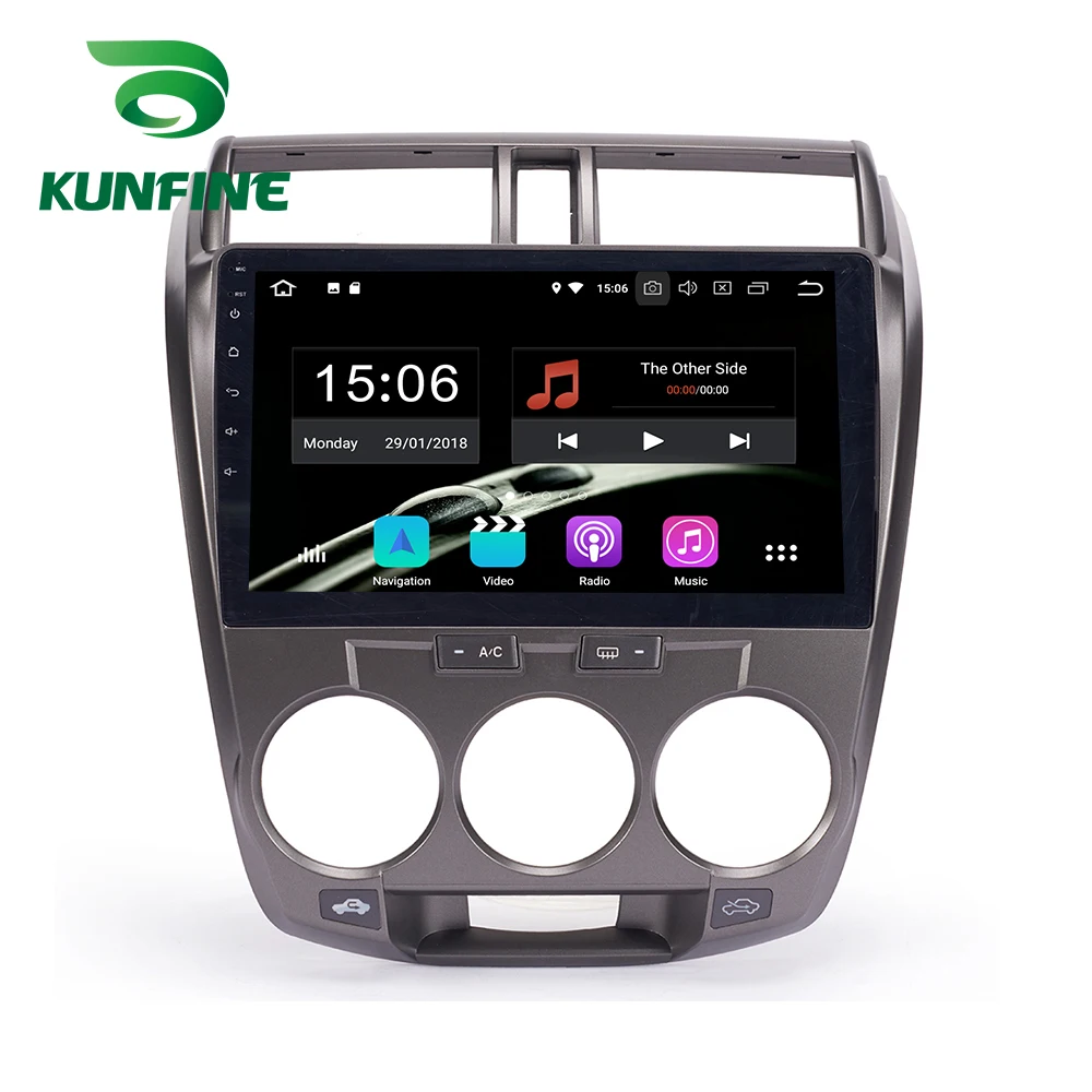 Android 9,0 Ram 4G Rom 64G PX6 Cortex A72 автомобильный DVD GPS; Мультимедийный проигрыватель автомобильный стерео для Honda city 2008 радио головное устройство