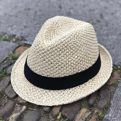 Ручная работа, бумажная вязаная бейсболка с меховым помпоном, мужские и женские весенне-Летние повседневные шляпы для путешествий, однотонные пляжные кепки унисекс, складные - Цвет: Beige White