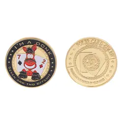 Покер 7 и 2 памятная монета покрытием Золотой смешно покер семь два сувенир Книги по искусству коллекция
