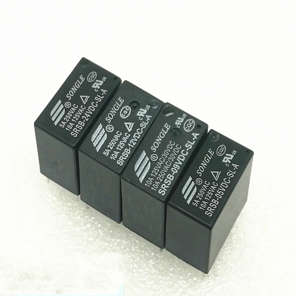 

Relays SRSB-05VDC-SL-A SRSB-12VDC-SL-A SRSB-24VDC-SL-A 5V 12V 24V 5A/250VAC 4PIN 50PCS