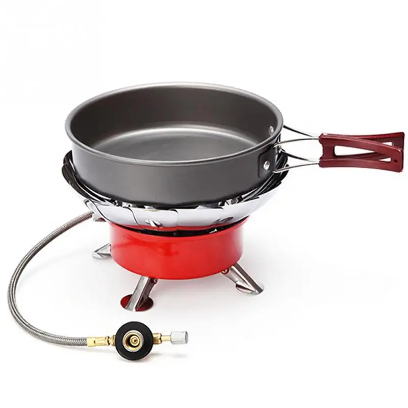 De aleación de aluminio de Camping al aire libre de la olla de Picnic medio sartén portátil sola olla diámetro 18 CM 1.1L redondo bote #18