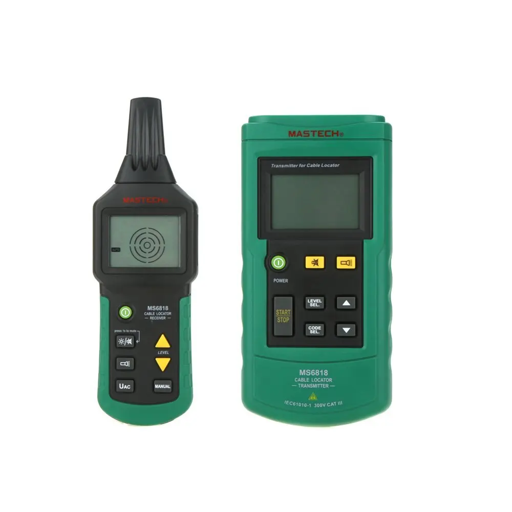 

Mastech MS6818 Portable Wire Cable Tracker Metal Pipe Locator Detector Tester Line Tracker Voltage12~400V