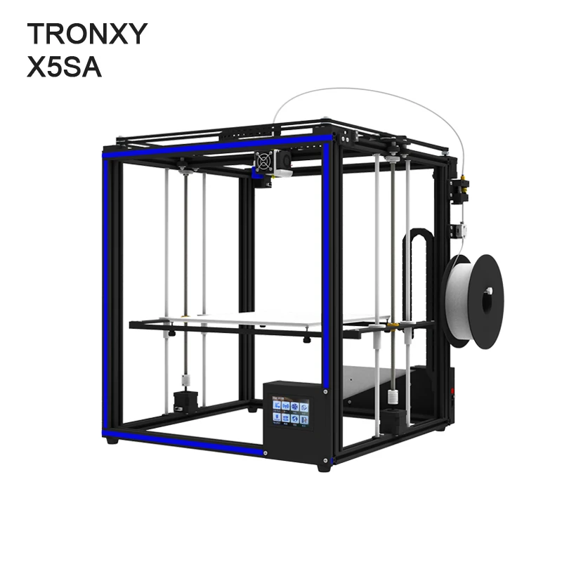 Tronxy X5SA 3d принтер DIY набор металлический 3,5 дюймов сенсорный экран Высокая точность автоматическое выравнивание PLA нити в подарок - Цвет: X5SA