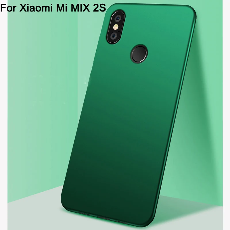 

Emerald green color For Xiaomi Mi MIX 2S Case soft Back Cover Case Back Case For Xiaomi Mi MIX2 S Protective Full Frosted Cases