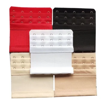 

6Pcs Bra Extender 5 Hook 3 Rows Elastic Bra Extension Strap Hook Clip Clasp Adjustable Belt Buckle Underwear Sewing Tools