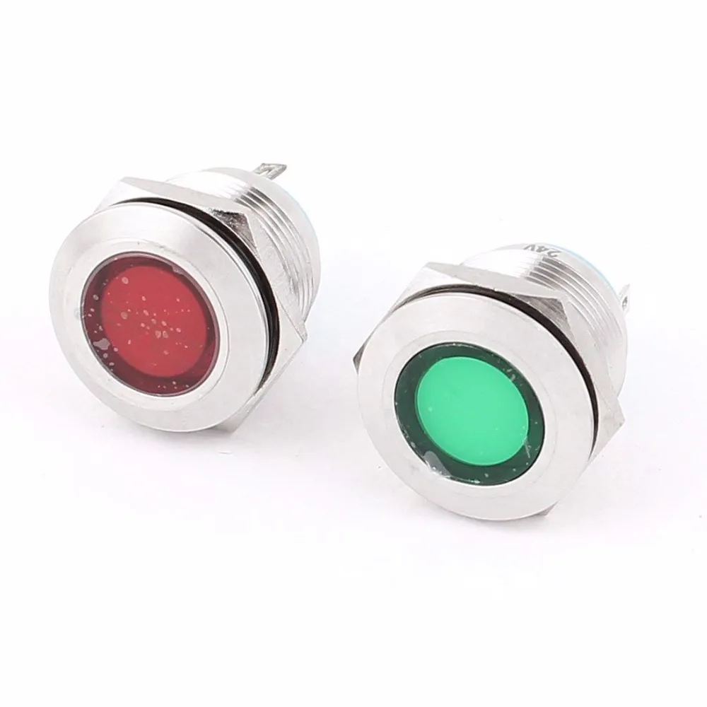 19mm waterproof stainless steel LED power indicator lamp AC/DC 12V 24V 220V in Light Beads from