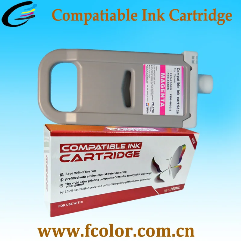 12 Color PFI 57 PFI57 Cartridge For Canon Pro 520 Pro 540 Pro 560 Printer Replace Ink Tank 700ml