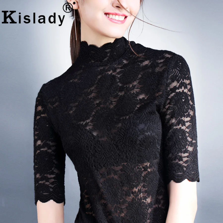 Kislady прозрачные сексуальные рубашки с низом модные кружевные ажурные сетчатые