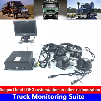 

960P 4-channel HD pixel display SD card for instant monitoring and viewing Truck Monitoring Suite truck/large truck/taxi