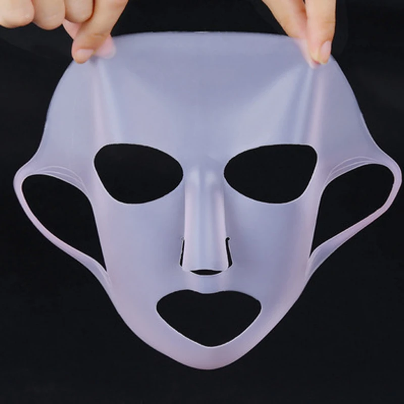 

1pc Reusable Silicone Face Mask Cover Prevent Mask Essence Evaporation Inprove Absorption Whitening Moisturizing Face Mask Cover