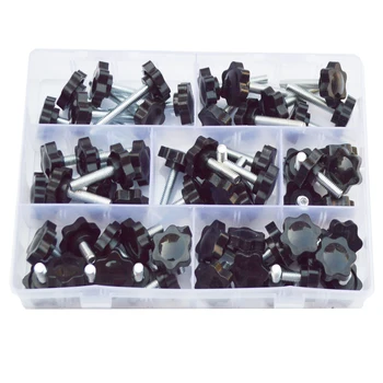 

Star Hex Shaped Head Clamping Machine Screw Metric Bolts Knob Plastic Carbon Steel Galvanization M6