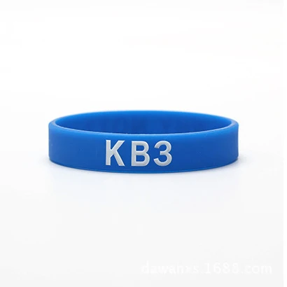 1 шт. KB3 почему бы и нет силиконовых браслетов Для мужчин, для влюбленных, спортивные Уэстбрук № 0 одной и той же Стиль Баскетбол Напульсники оптом - Окраска металла: Blue