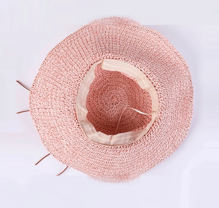 2018 South Korea Summer Fashion Lady Sun Hat New Straw Bow Straw Hat Outdoor Sunshade Beach Hat ACA36 (7)