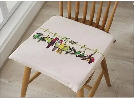 Современный минималистичный подушка для сидения птиц Толстая хлопковая подушка для сидения Коврик противоскользящий домашний декор - Цвет: 1