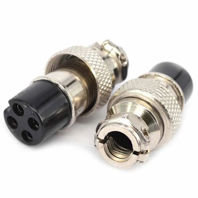 5 Pairs High Quality GX16 4 Pin Aviation Plug Panel Connector Mayitr Metal Male Socket Female Aviation Plug 15A 250V