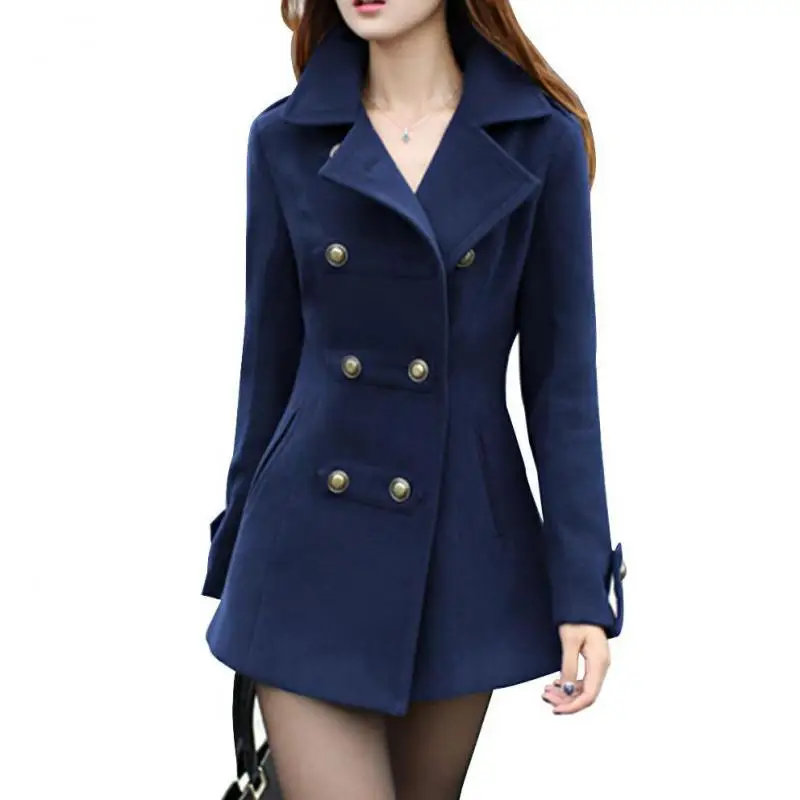 Autumn Winter Woolen Coats New Arrival 2016 Warm Turn down