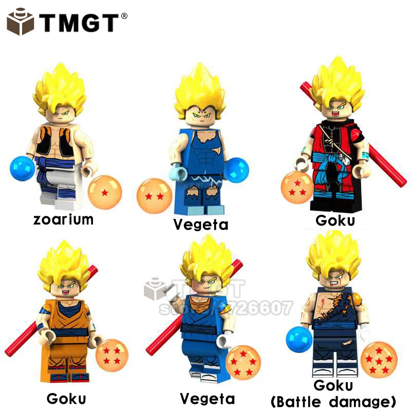 

TMGT Single Sale Super Heroes Dragon Ball Z s Black Goku Vegeta Vermouth Freiza Building Blocks Children Gift Toys