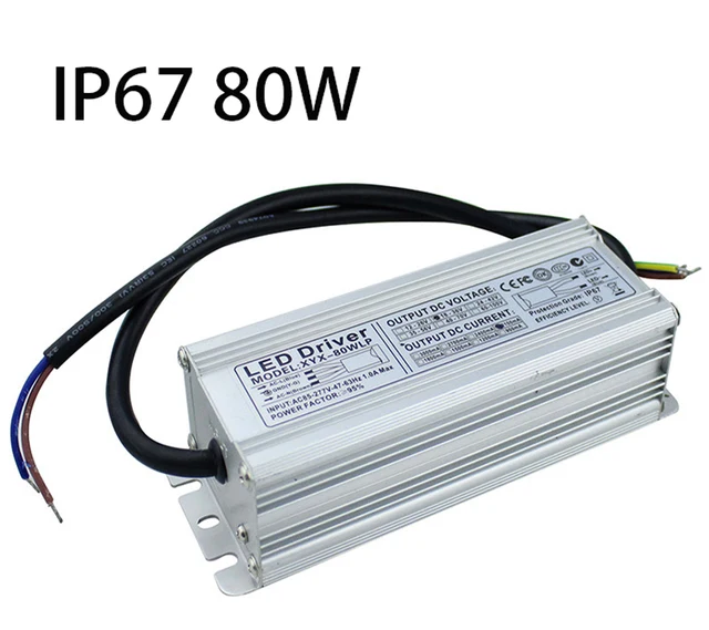 ip67 led power supply 80w ac85 277v to dc18v 36v waterproof led