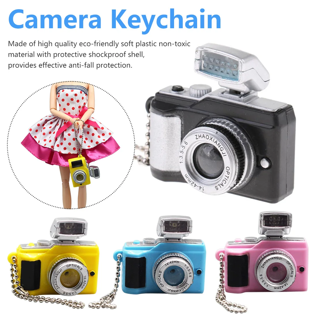 

Keychains Creative Camera Led With Sound LED Flashlight Funny Toy Candy color