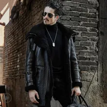 Мужское меховое пальто, зимняя кожаная Меховая куртка, верхняя одежда, мужские пальто из натуральной кожи, coldproof leather parkas, овчина, куртки из овчины